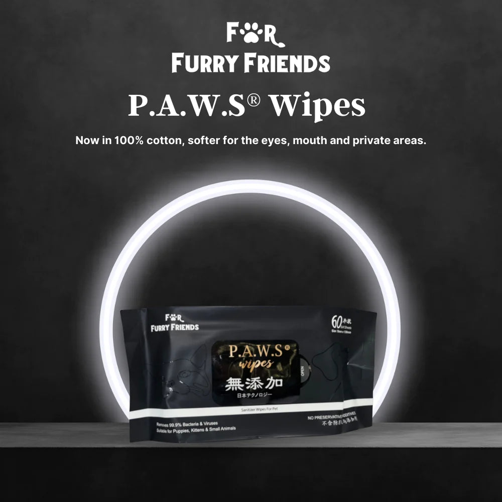 Pet's Activated Water Sanitizer (P.A.W.S) Travel Wipes 60pcs