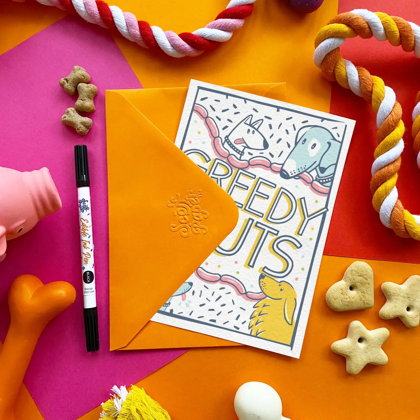Edible Bacon Greedy Guts Card for Dogs