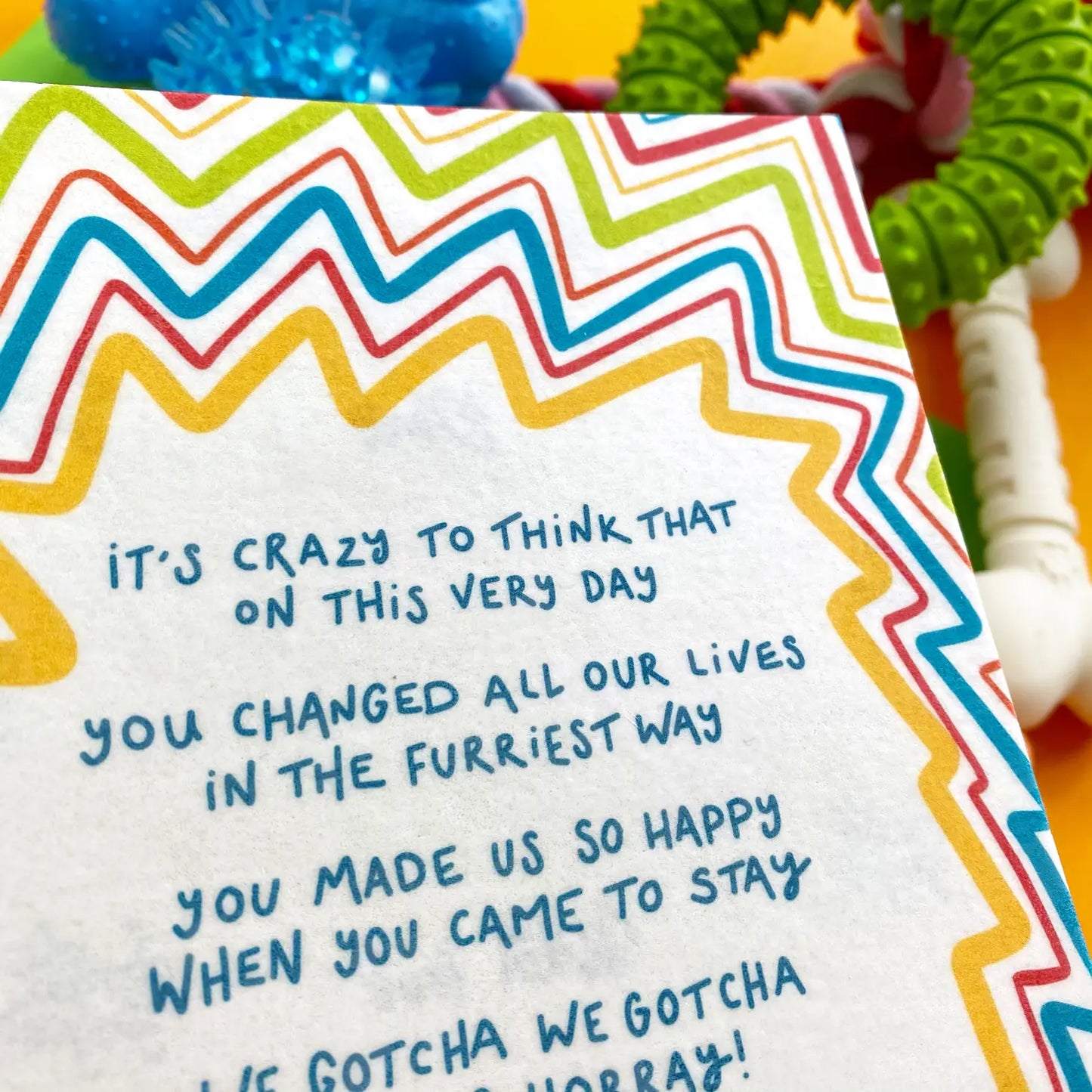 Edible Bacon Gotcha Day Poem Card For Dogs