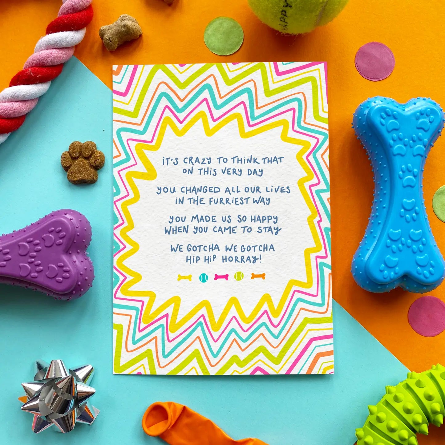 Edible Bacon Gotcha Day Poem Card For Dogs