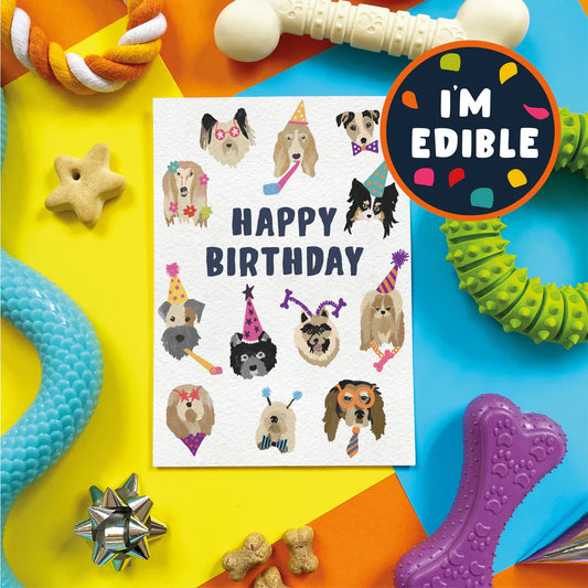 Edible Bacon Birthday Hats Card For Dogs