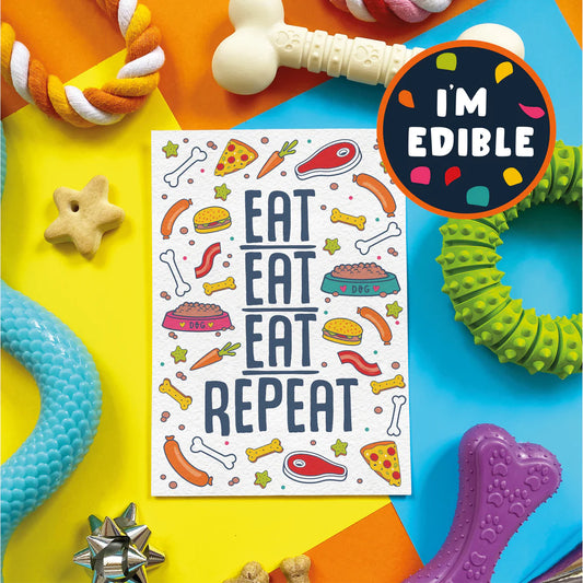 Edible Chicken Eat Eat Eat Repeat Card