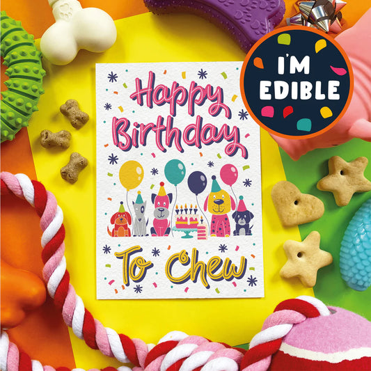 Edible Bacon Happy Birthday to Chew Card
