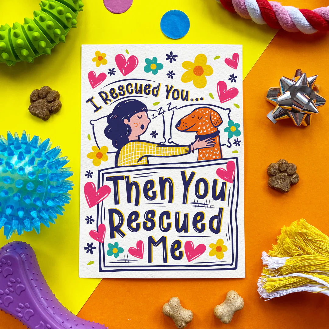 Edible Chicken I Rescued You - Then You Rescued Me Card